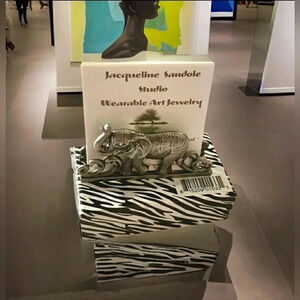 Vintage Pewter Elephant Card Letter Holder